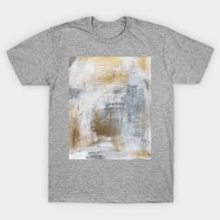 Gold And Grey Textures A4 T-Shirt